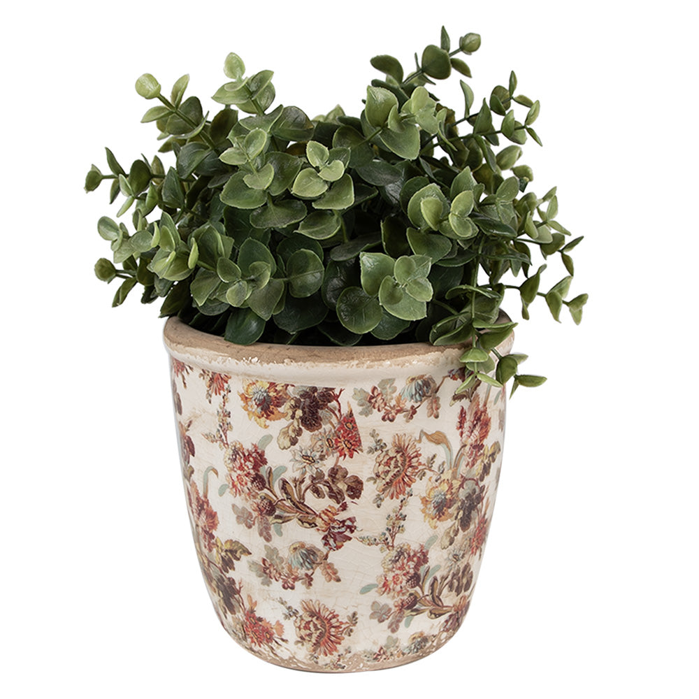 Pot de fleurs céramique Beige Rose Ø 14x13 cm