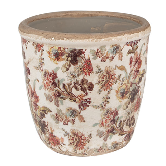 Pot de fleurs céramique Beige Rose Ø 14x13 cm